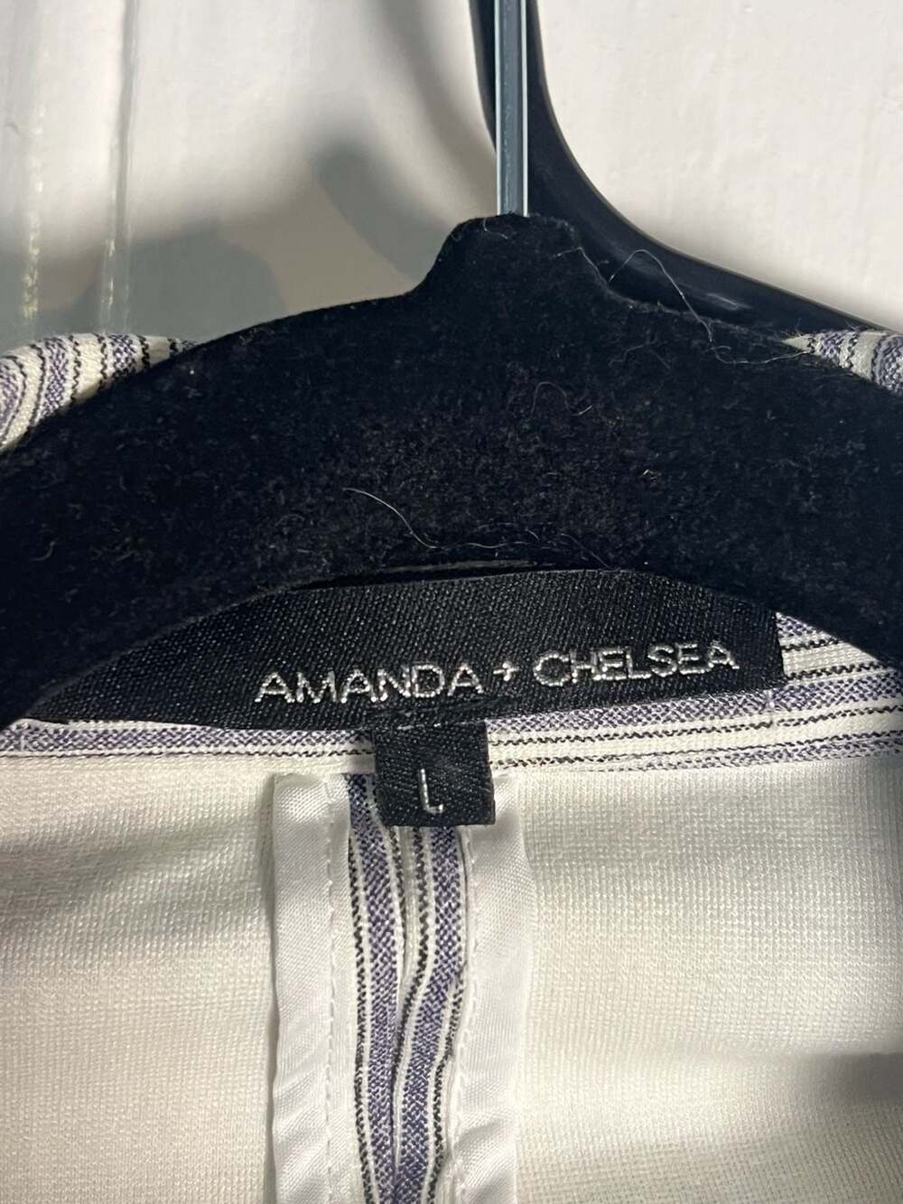 Amanda + Chelsea Striped Blazer Jacket Size L